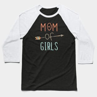 Womens Mom of Girls TShirt Mother's Day Baseball T-Shirt